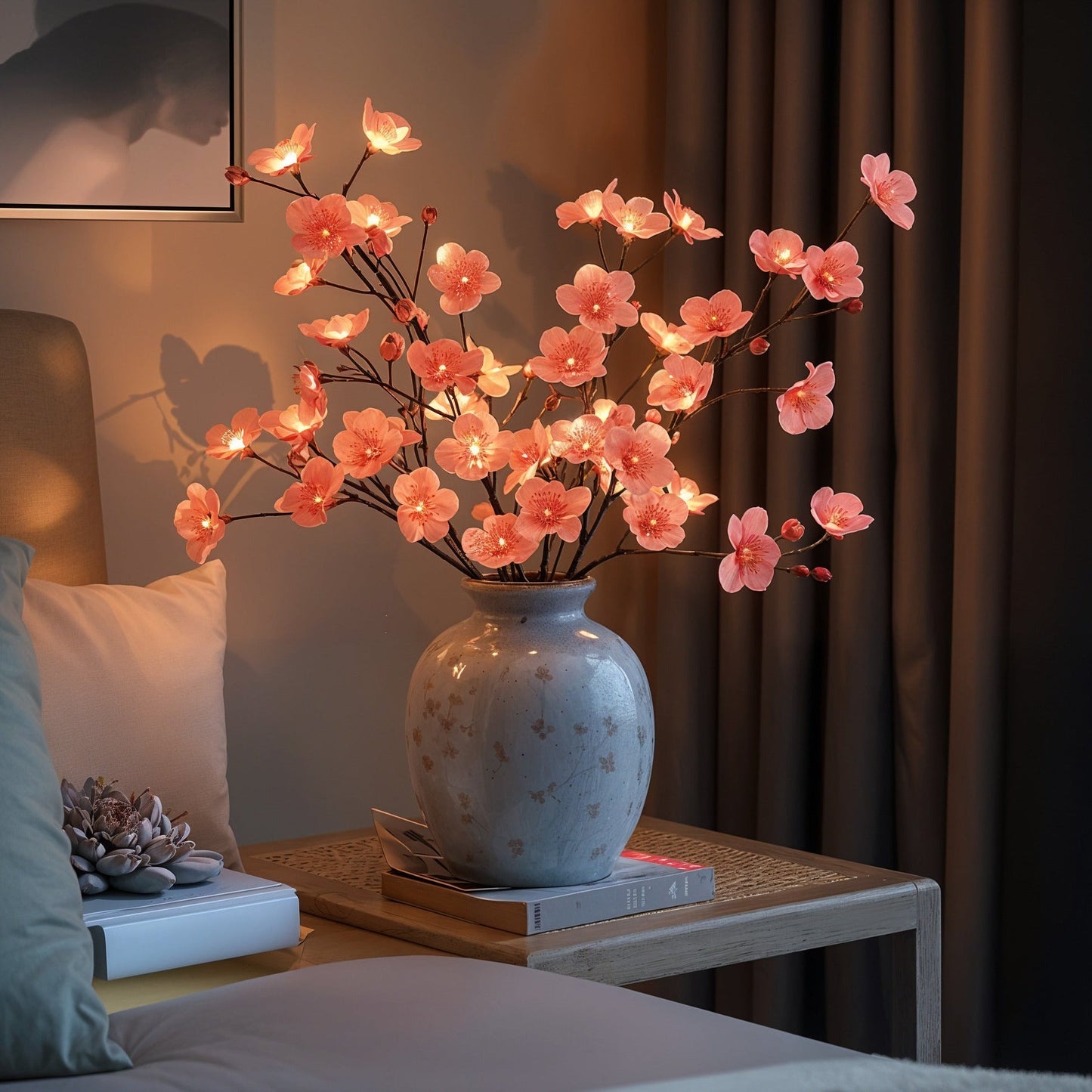 Kirschblütenzweig | LED Dekorationslicht Rosa 70 cm 1