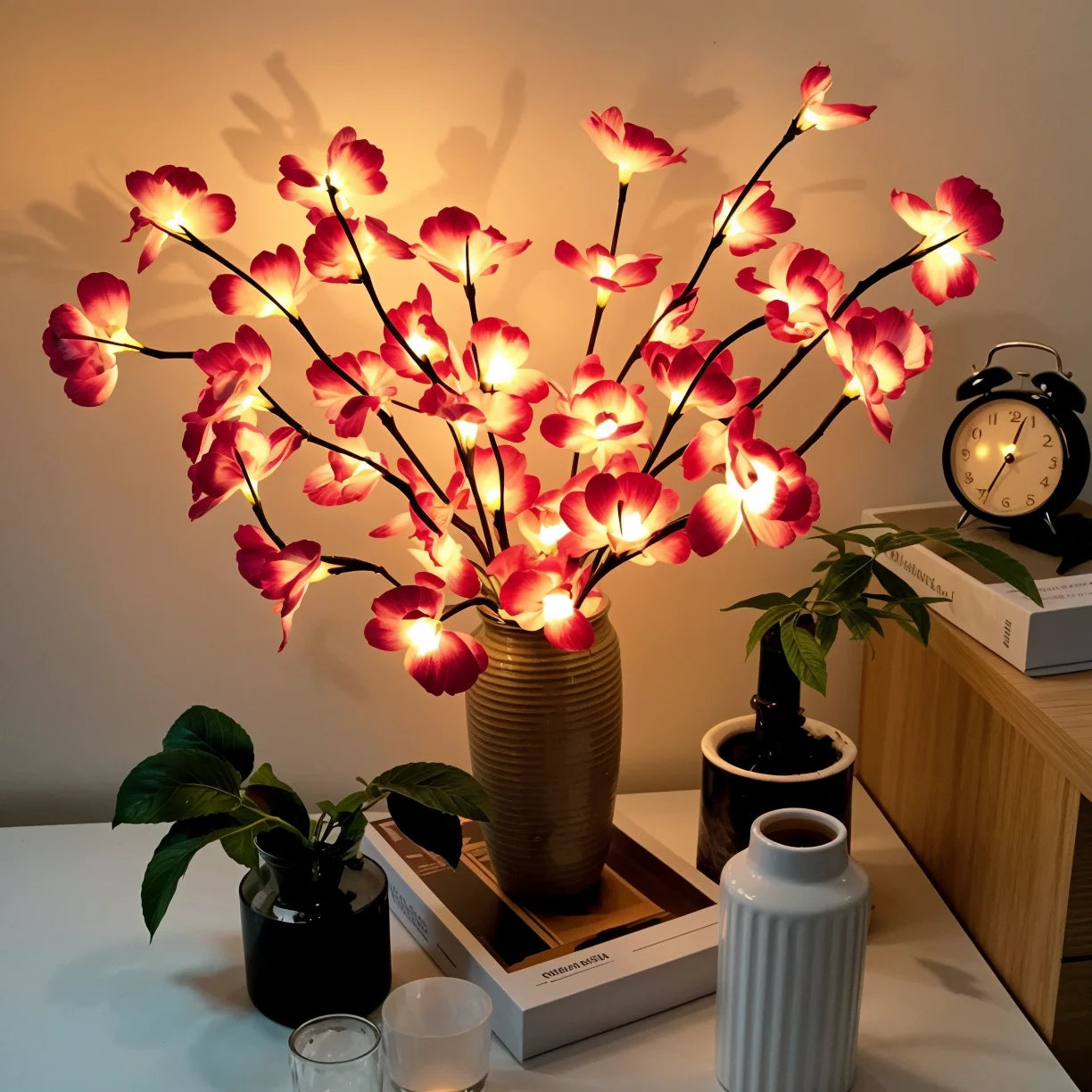 Kirschblütenzweig | LED Dekorationslicht Rosa 70 cm 5