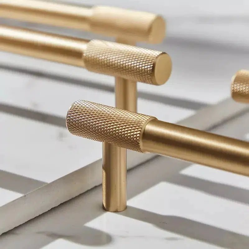 Knurled Tipps | Möbelgriff aus Messing für Küchenschränke 4