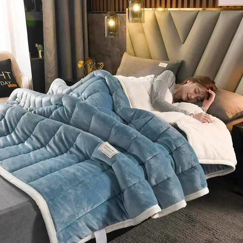Koraal Fleece Decke | Weiche Flanelldecke für Herbst und Winter 1