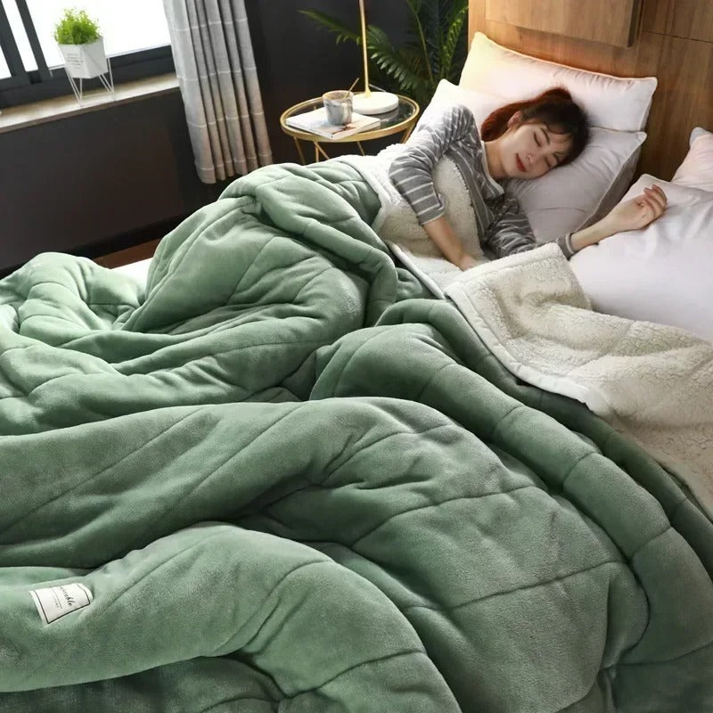 Koraal Fleece Decke | Weiche Flanelldecke für Herbst und Winter 2