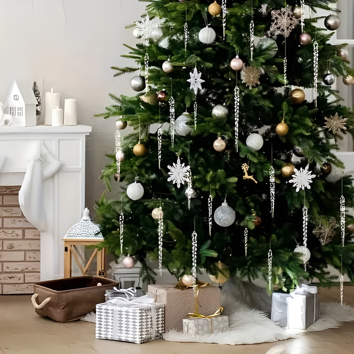 Kristall-Eiszapfen Anhänger | Elegante Weihnachtsdeko für Fenster 4
