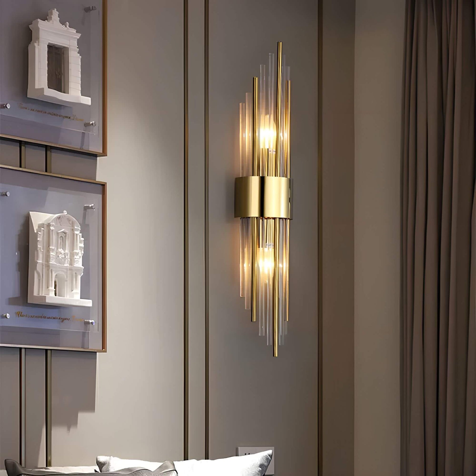 Kristall Wandleuchte | Elegante Wandlampe mit Lichtreflexionen 1