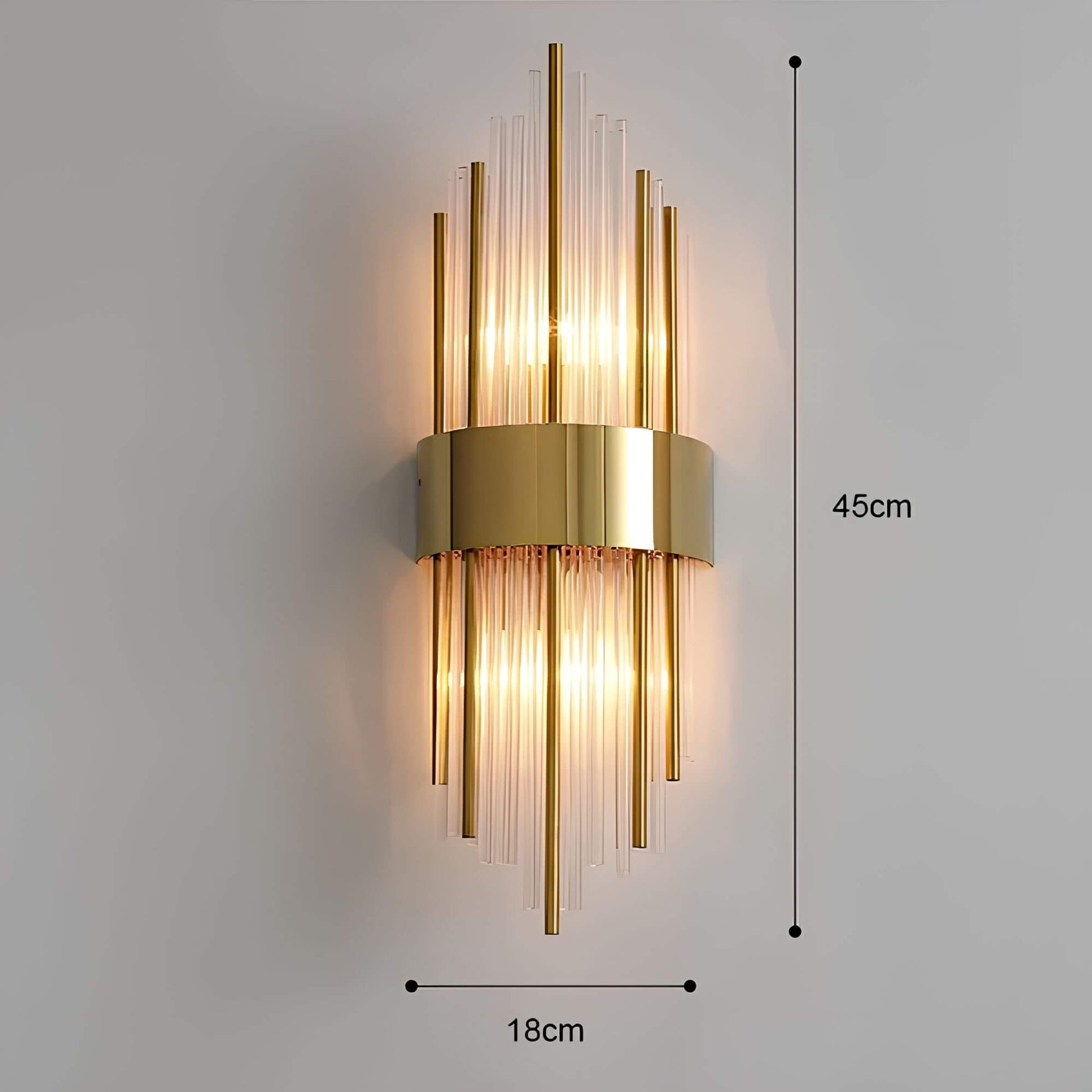 Kristall Wandleuchte | Elegante Wandlampe mit Lichtreflexionen 12