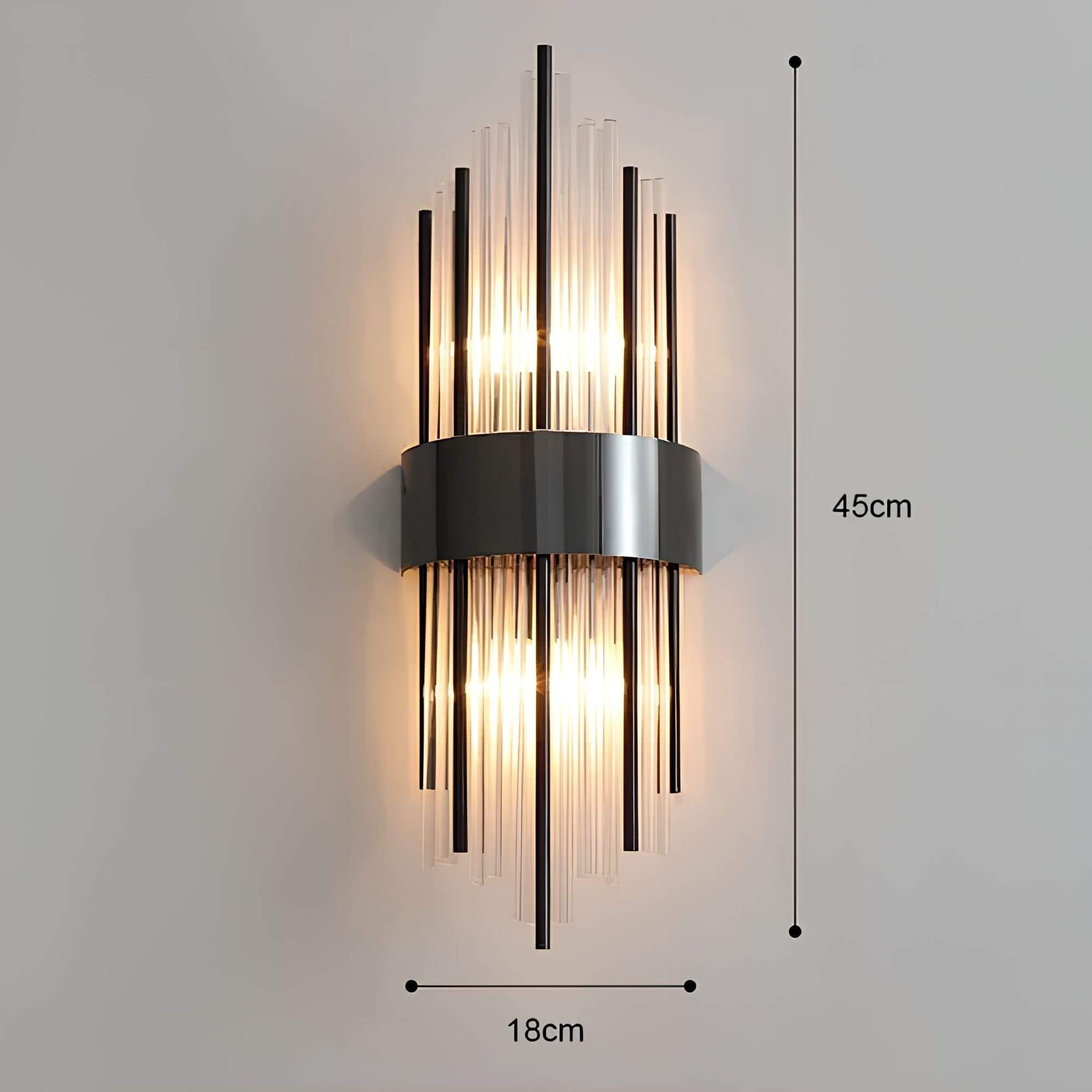 Kristall Wandleuchte | Elegante Wandlampe mit Lichtreflexionen 2