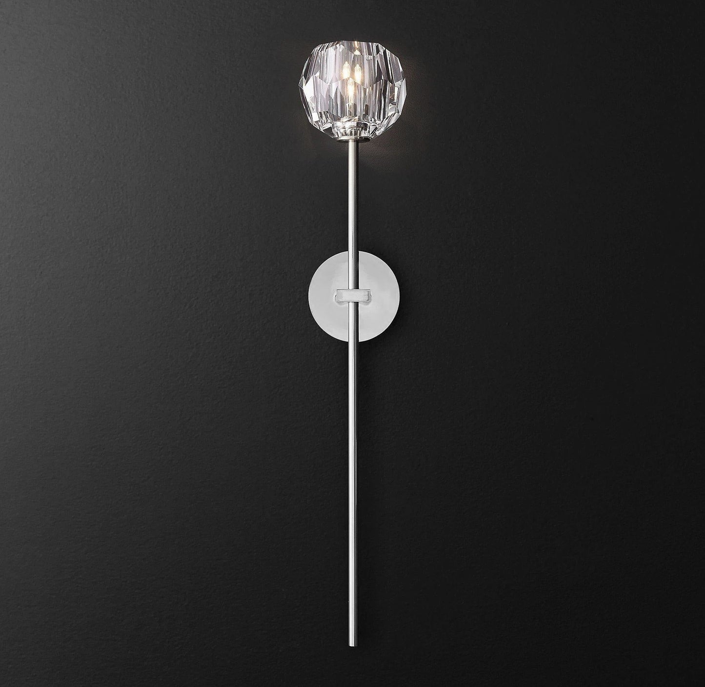 Kristallwandleuchte | Moderne Wandlampe mit Chromoberfläche 10