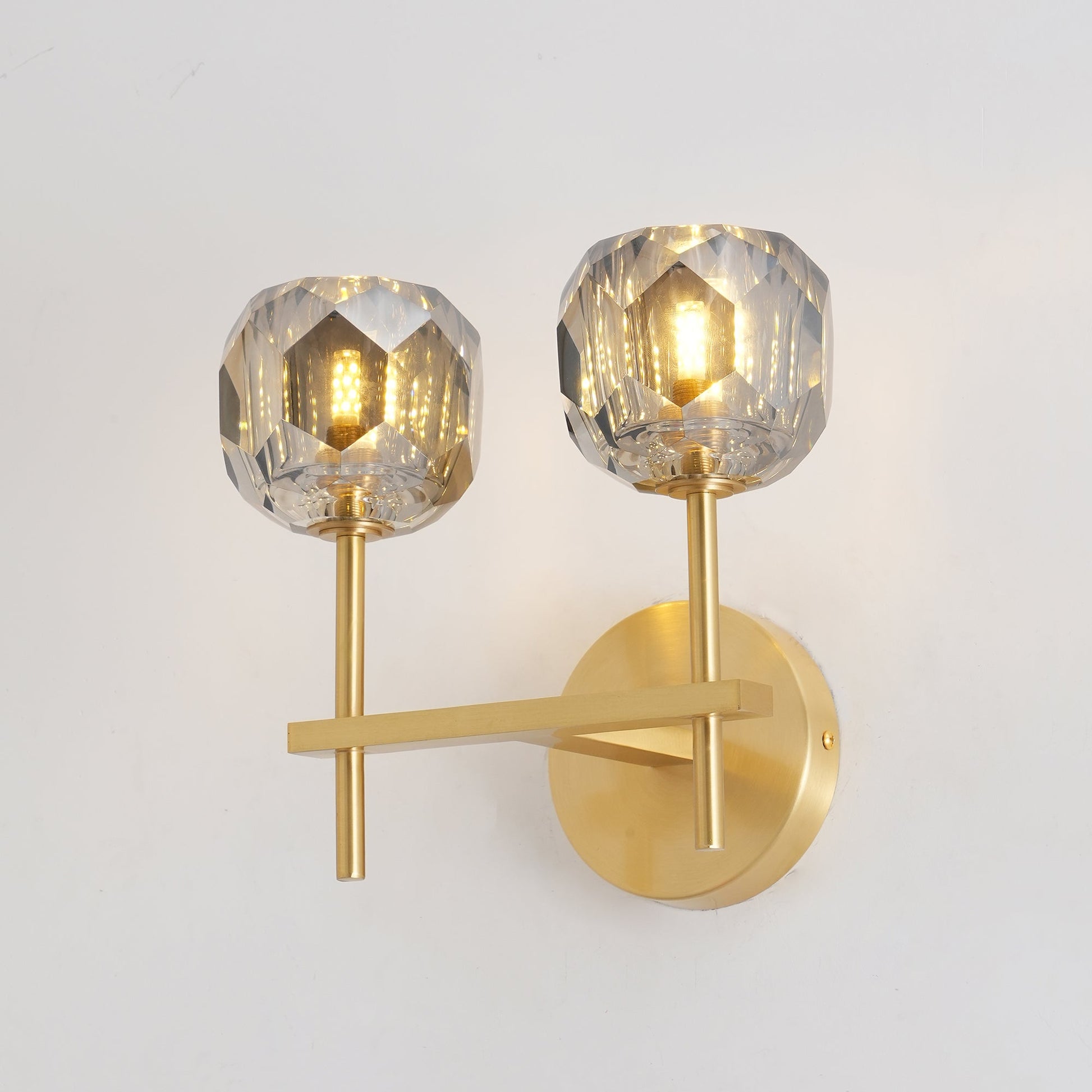 Kristallwandleuchte | Moderne Wandlampe mit Chromoberfläche 13