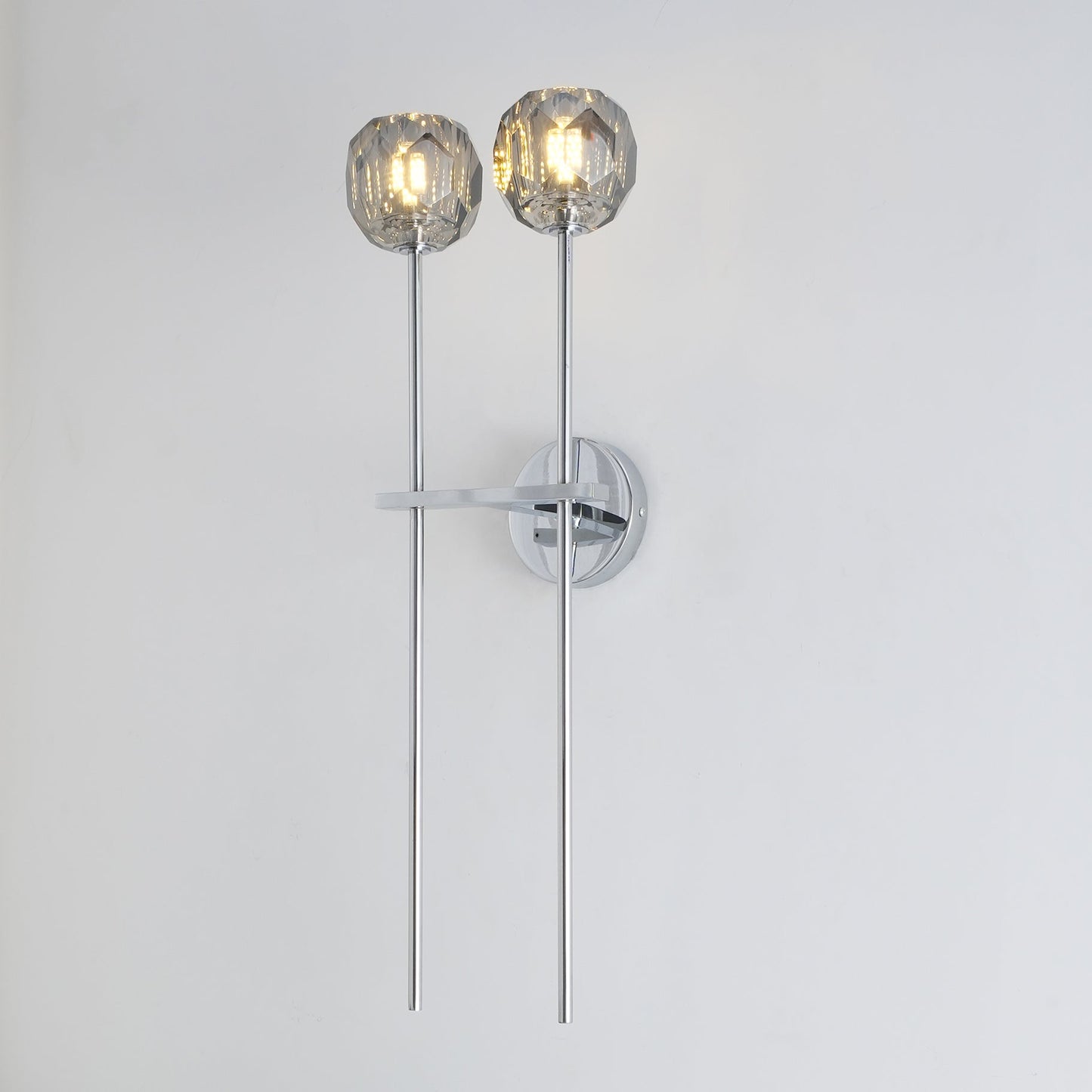Kristallwandleuchte | Moderne Wandlampe mit Chromoberfläche 17
