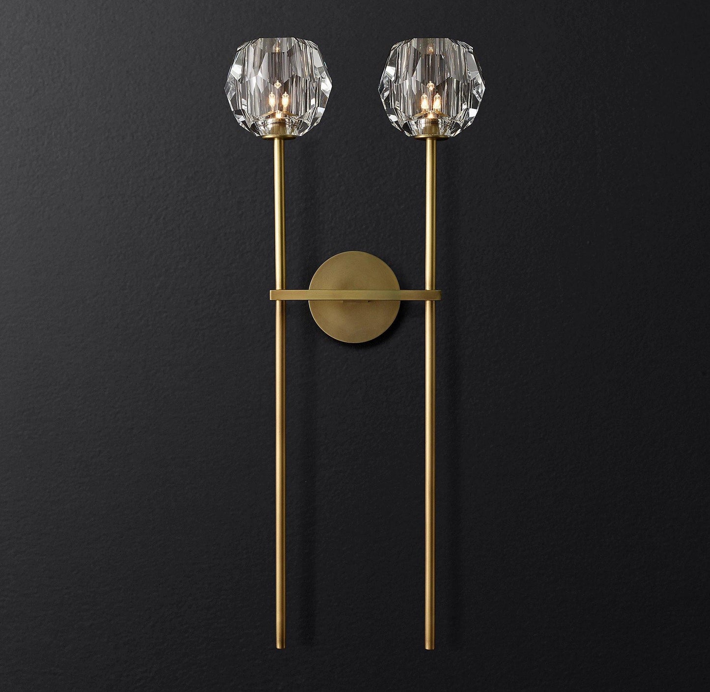 Kristallwandleuchte | Moderne Wandlampe mit Chromoberfläche 9