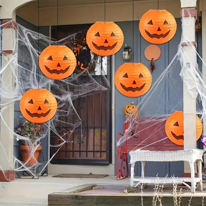 Kürbis Papierlaterne | Halloween Deko für Feste 3