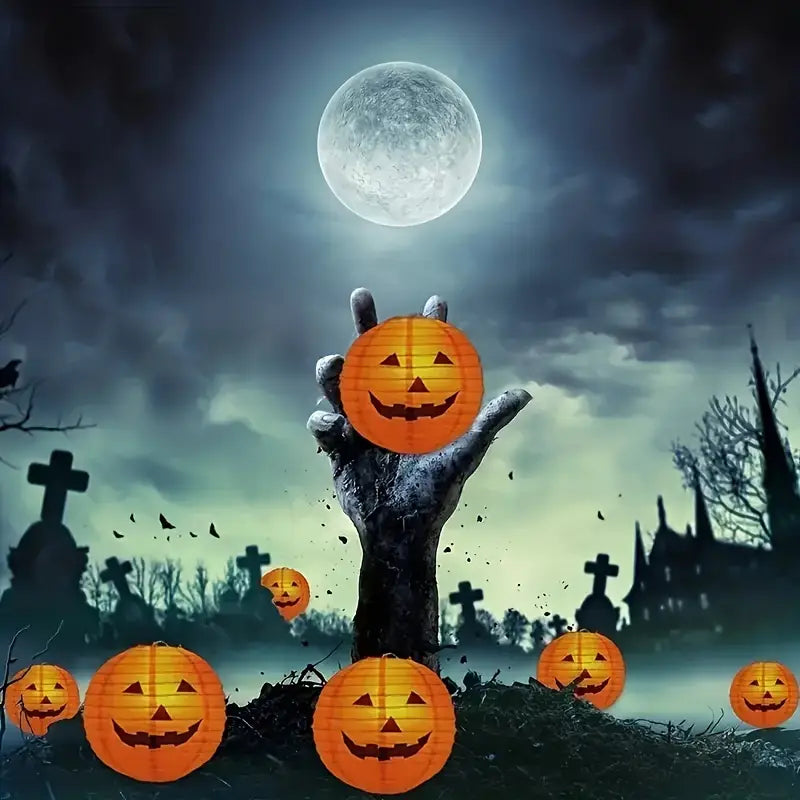 Kürbis Papierlaterne | Halloween Deko für Feste 4