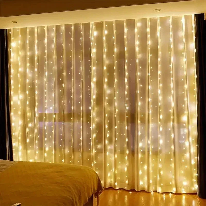 LED Lichterkette mit Fernbedienung | USB Vorhanglichter 7