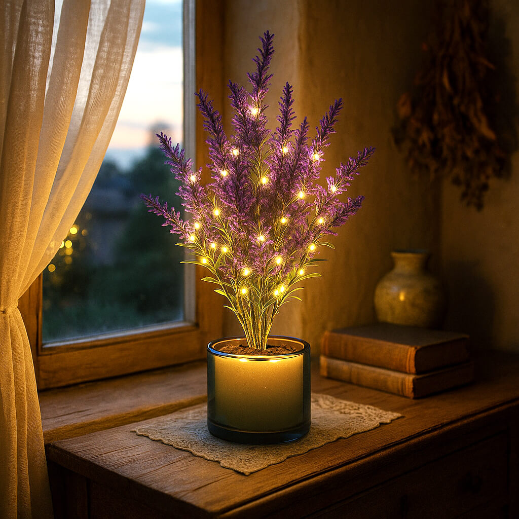 Lavendel-Traumlampe | LED Tischlampe für Gemütliches Licht 1