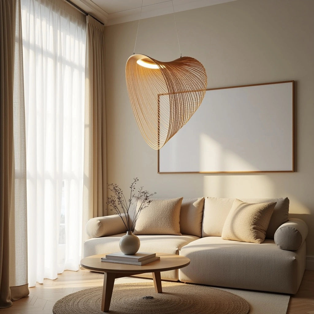 Lignum | Pendelleuchte aus Holz für Esszimmer und Wohnräume 1