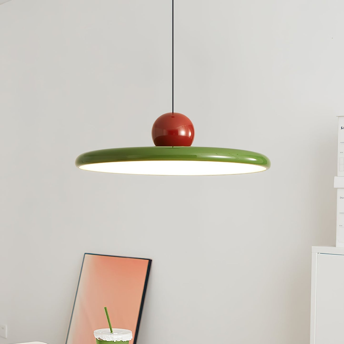 Evalance | Hängelampe Rot 30 cm Metall für Esstisch 3