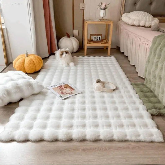 Lorvi | Plüsch Teppich Blume 0