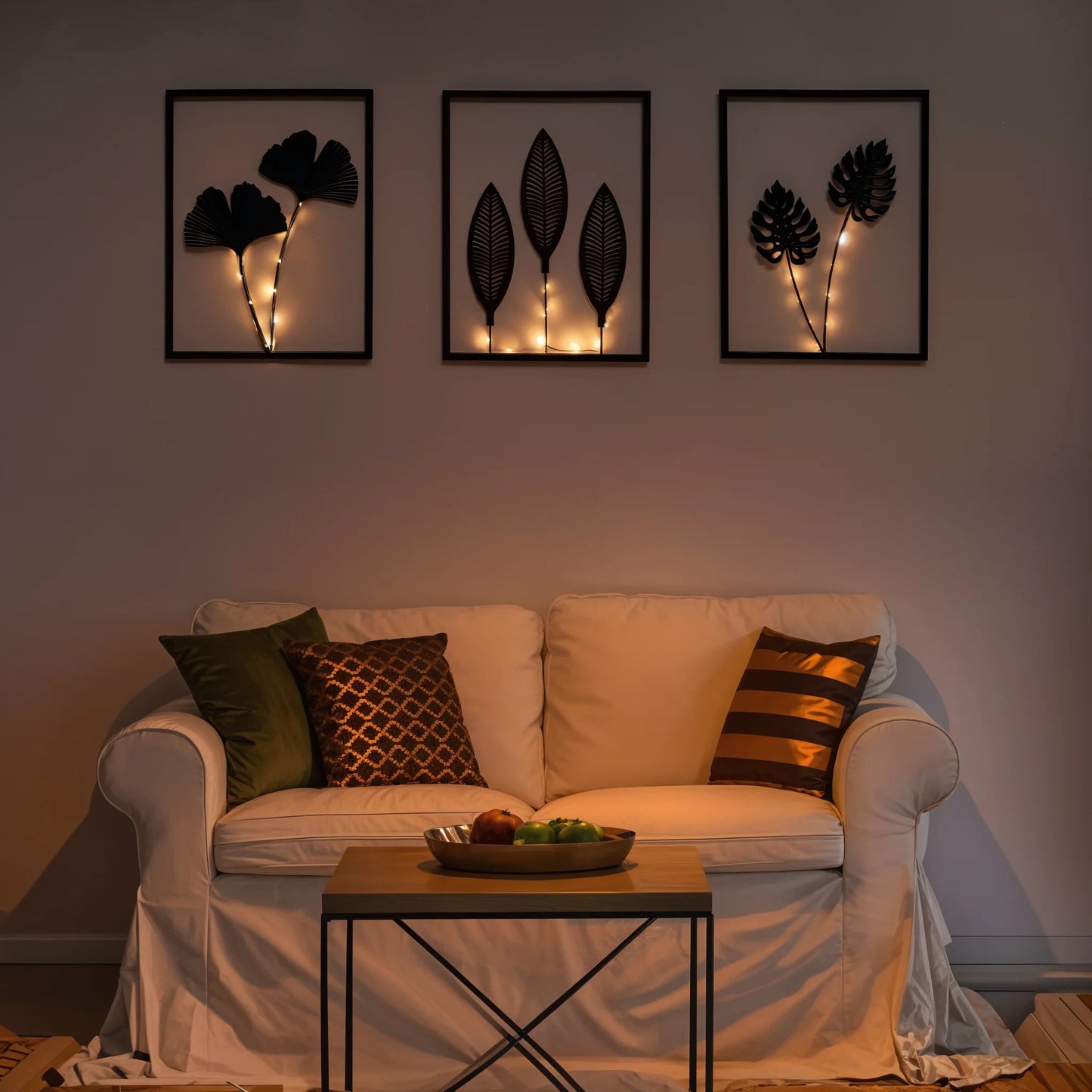 Lumenblattrahmen Set | Wanddekoration mit LED Beleuchtung 3