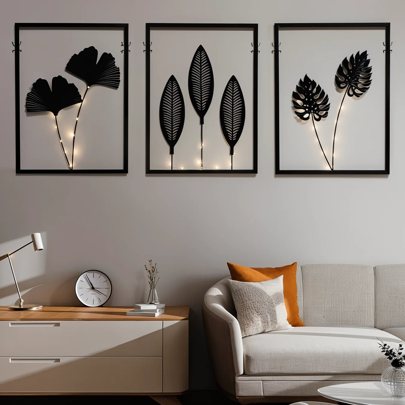 Lumenblattrahmen Set | Wanddekoration mit LED Beleuchtung 4