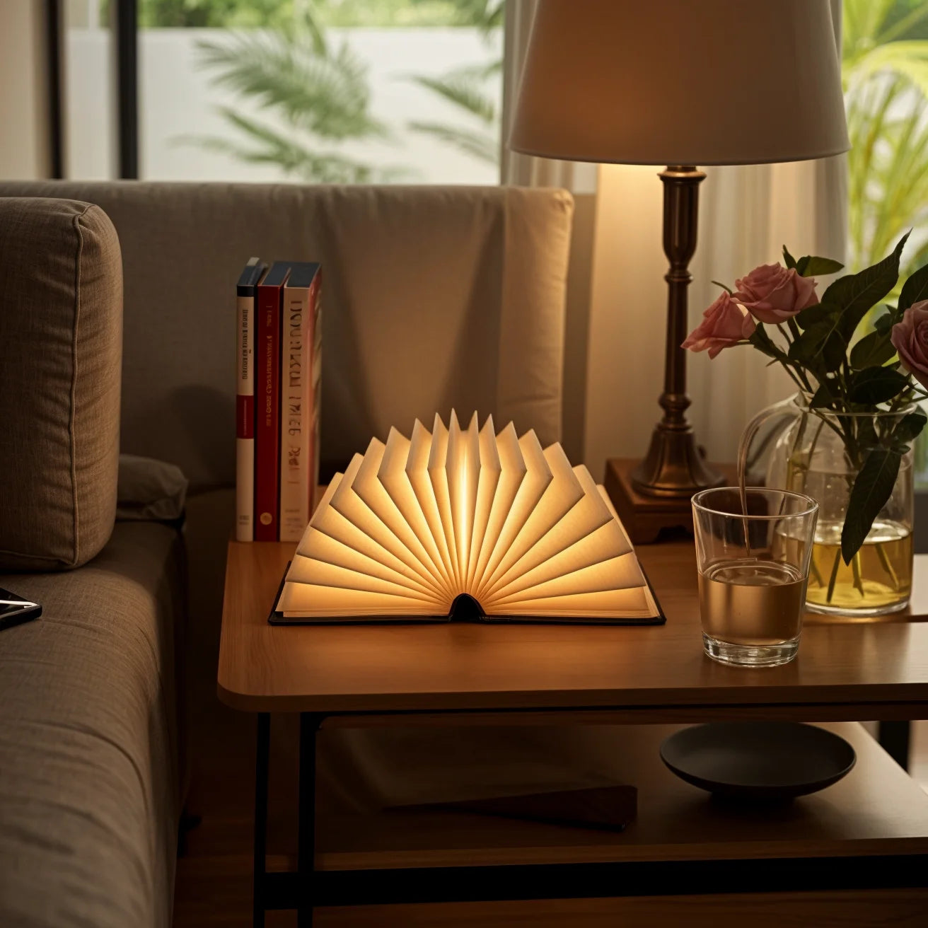 Luminobook | LED Buchlampe aus Holz mit USB-Ladefunktion 1