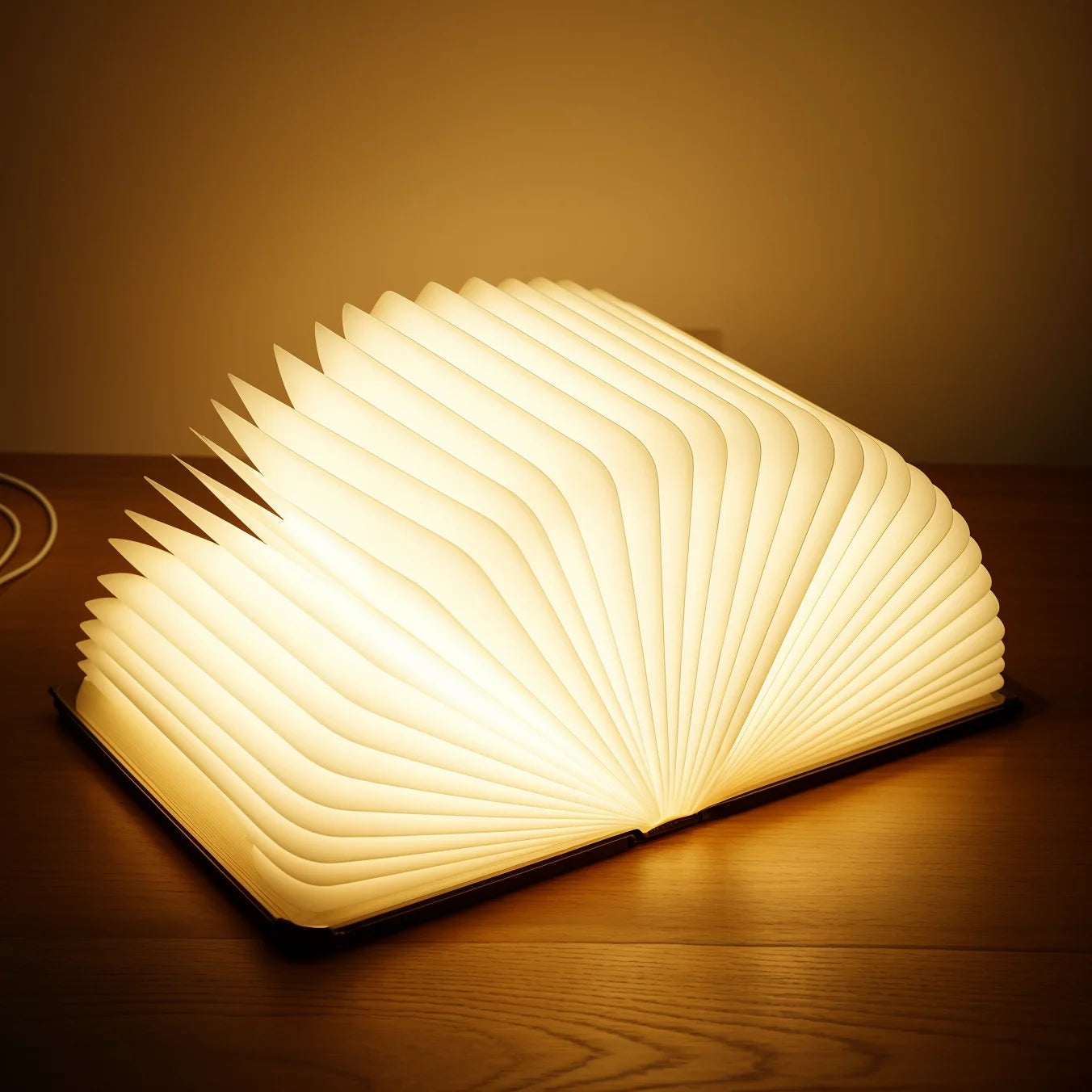 Luminobook | LED Buchlampe aus Holz mit USB-Ladefunktion 3