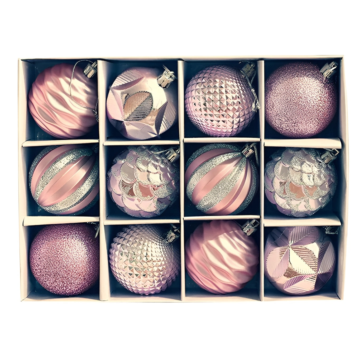 Luxuriöse Weihnachtskugeln Set | Kunstvolle Weihnachtsbaumkugeln 4