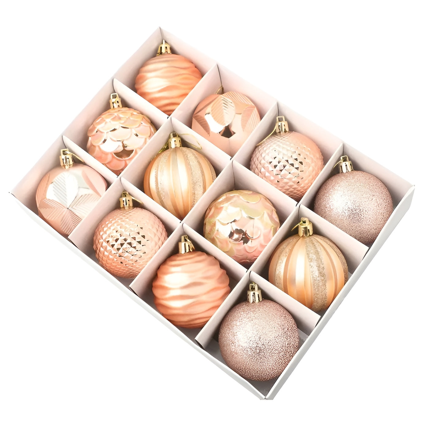 Luxuriöse Weihnachtskugeln Set | Kunstvolle Weihnachtsbaumkugeln 5