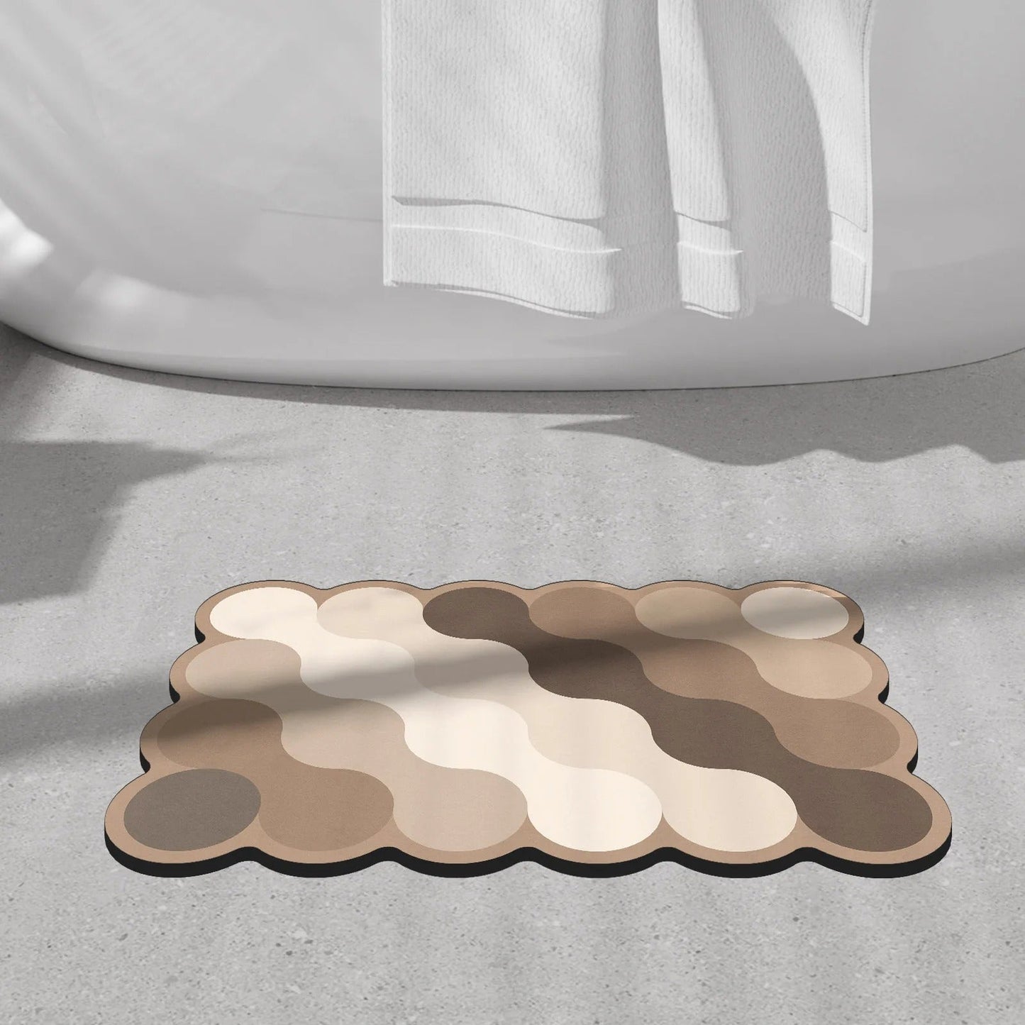 Luxus Diatomit Badezimmermatte Beige | Rutschfeste Duschmatte 7