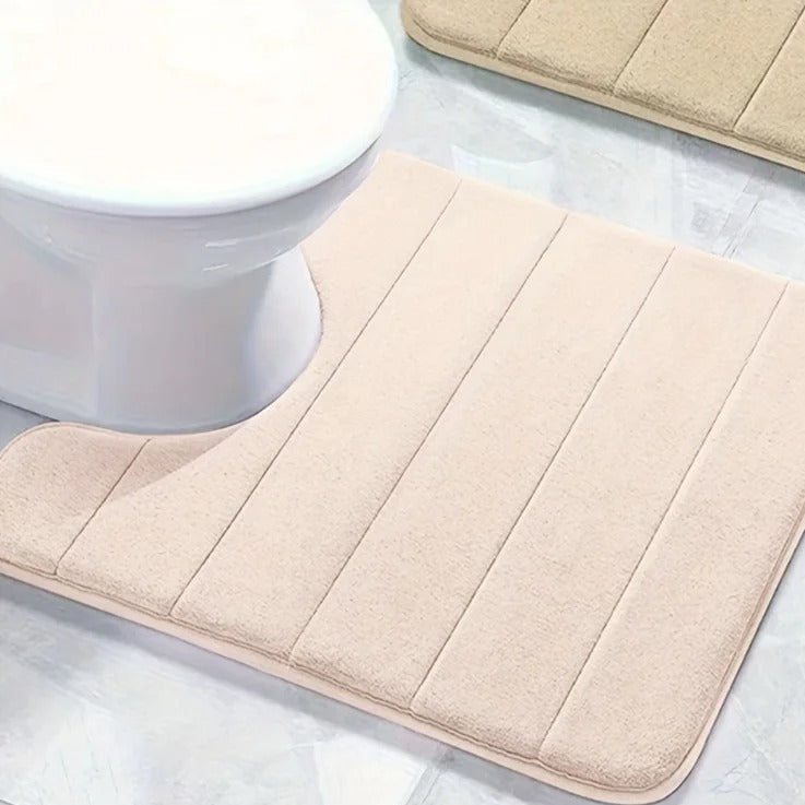 Luxus U-förmige Badezimmermatte | Memory Foam Badmatte 0