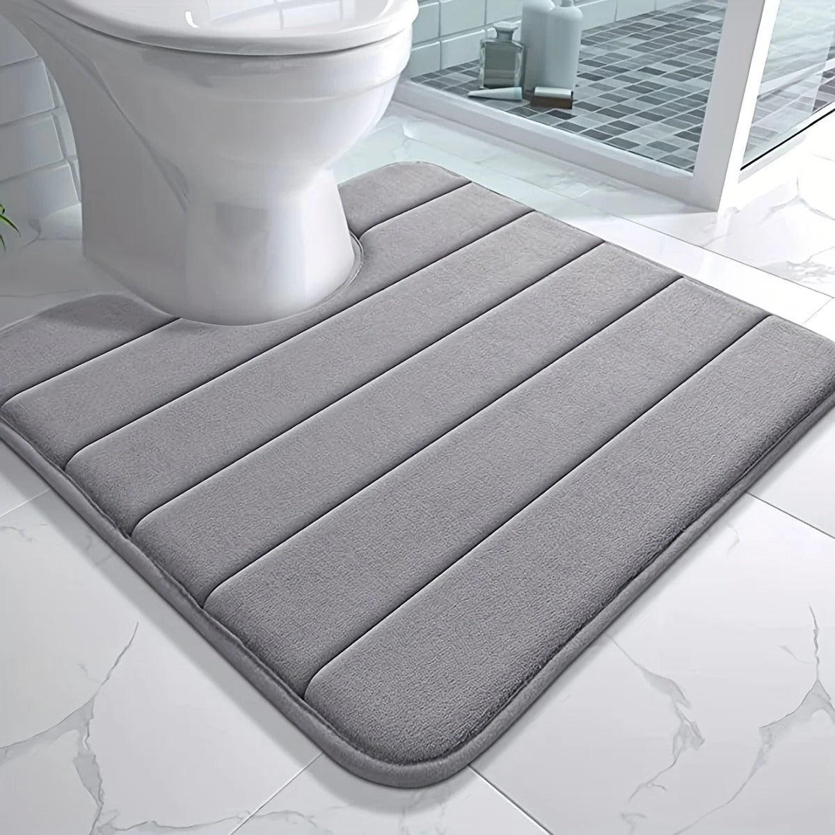 Luxus U-förmige Badezimmermatte | Memory Foam Badmatte 4