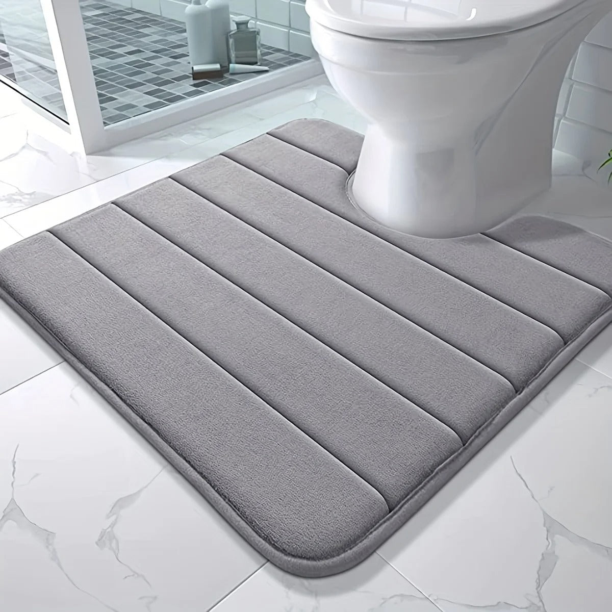 Luxus U-förmige Badezimmermatte | Memory Foam Badmatte 5