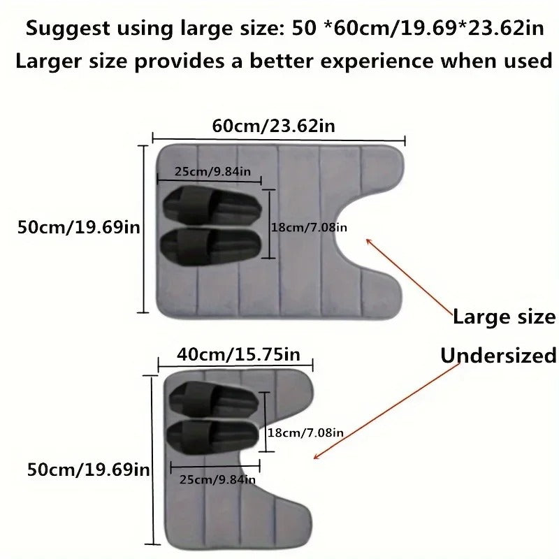 Luxus U-förmige Badezimmermatte | Memory Foam Badmatte 8