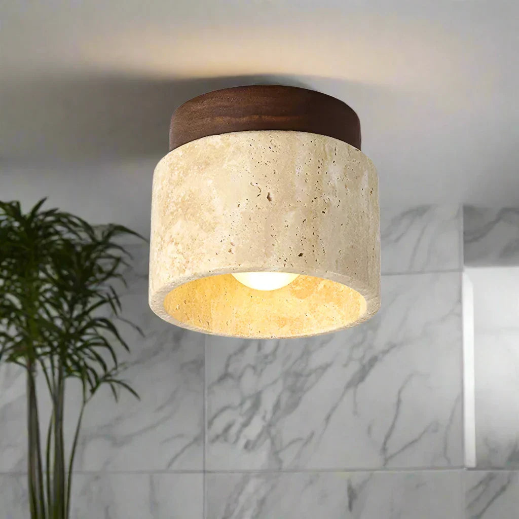 Kreative Japanische Deckenlampe im Creme-Stil | Minimalistische LED Deckenleuchte für Wohnzimmer und Schlafzimmer-2