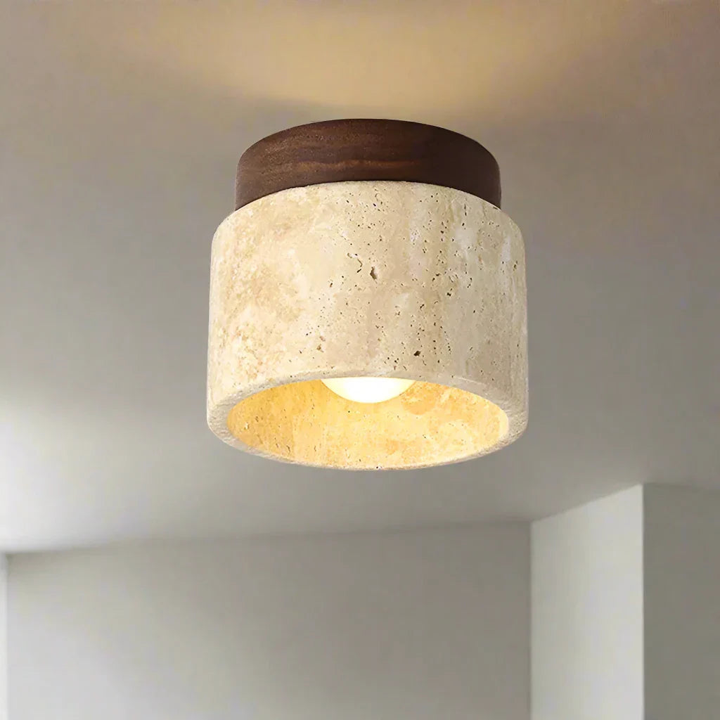 Kreative Japanische Deckenlampe im Creme-Stil | Minimalistische LED Deckenleuchte für Wohnzimmer und Schlafzimmer-3