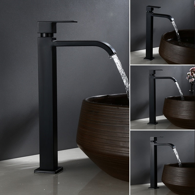 Mattschwarze Waschbeckenarmatur | Elegante Kaltwasserarmatur 8