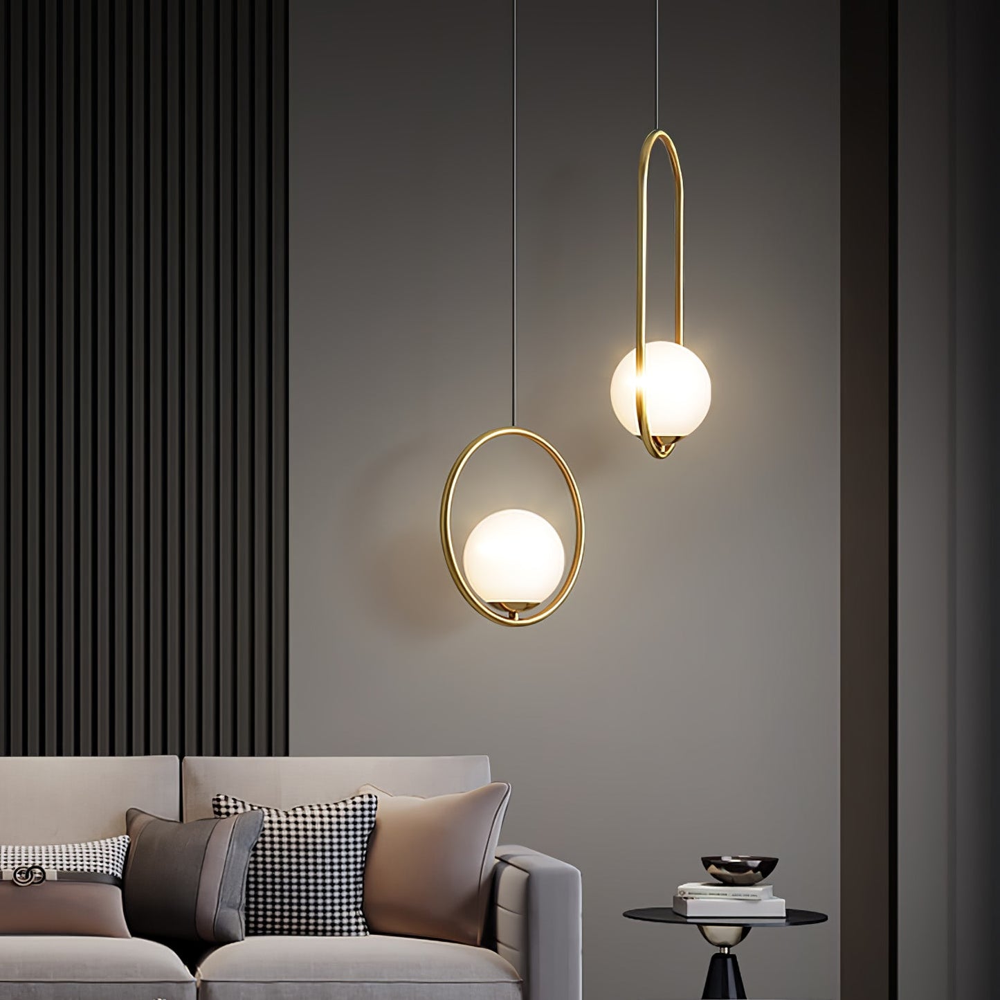 Mila Pendelleuchte | Elegante Hängeleuchte aus Metall und Glas, Warmes Licht für Esszimmer und Moderne Räume-3