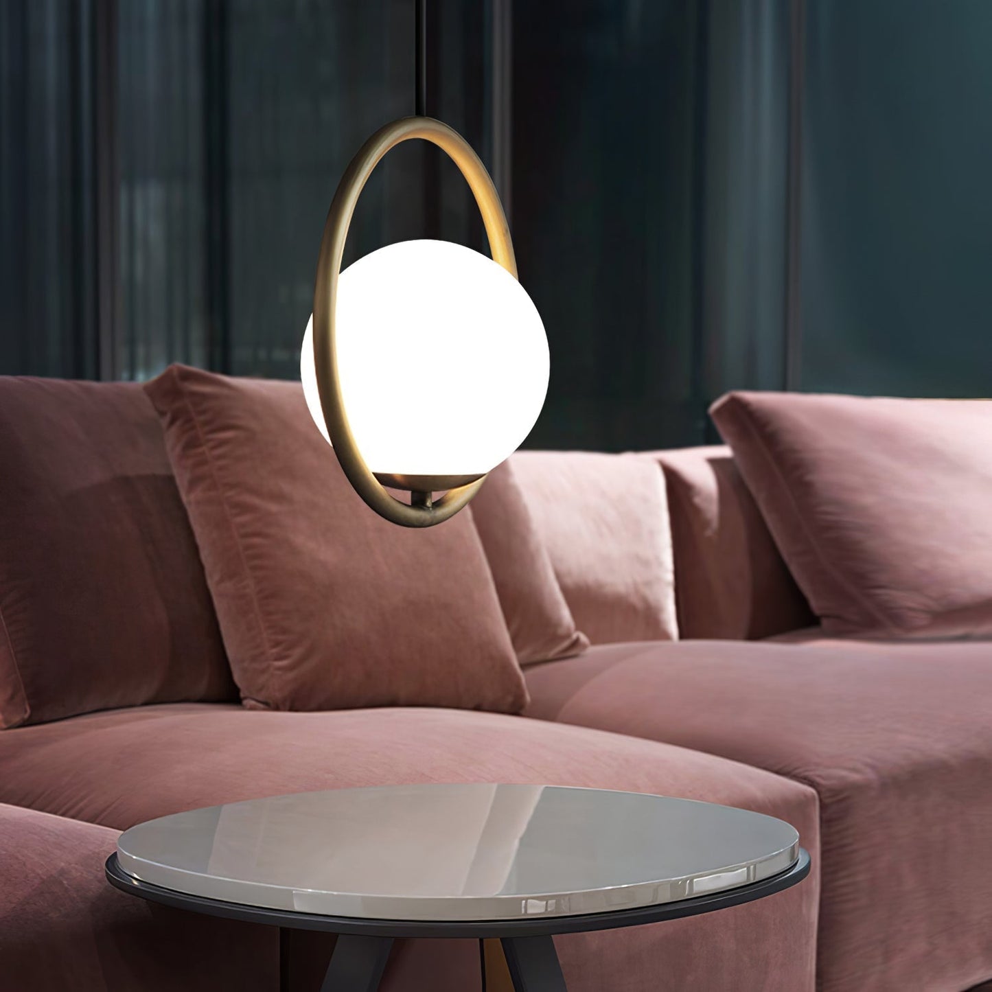 Mila Pendelleuchte | Elegante Hängeleuchte aus Metall und Glas, Warmes Licht für Esszimmer und Moderne Räume-4