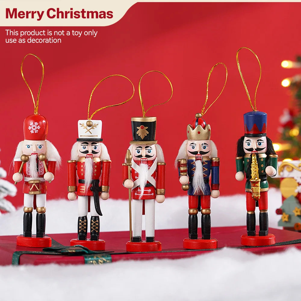 Mini Nussknacker Set | Weihnachtsbaum Dekoration 5 Stück 0