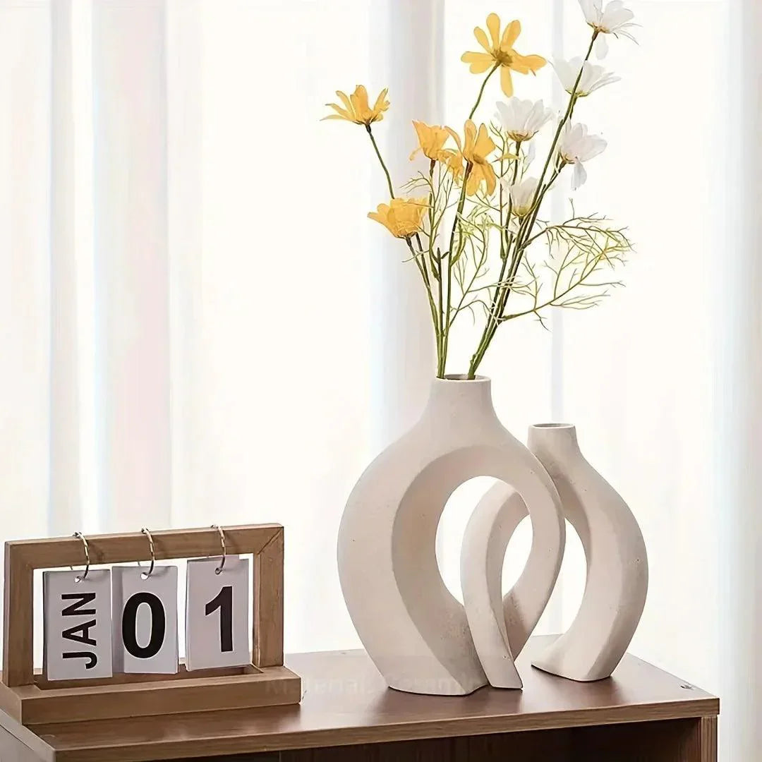 Minimalistische Keramische Vasen Set | Elegante Wohnaccessoires 4
