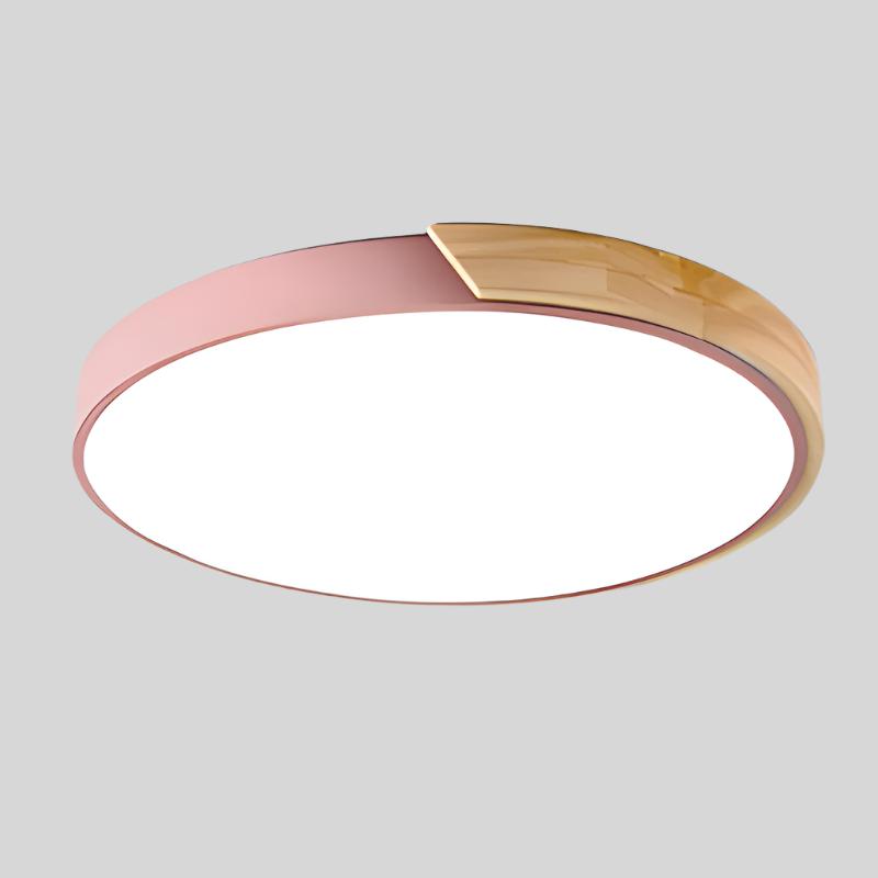 Variant image for Nordic Wooden Macaroon Deckenleuchte | Stilvolle LED-Deckenlampe für Schlafzimmer und Wohnzimmer, Ø 23-30 cm, Metall und Holz-9