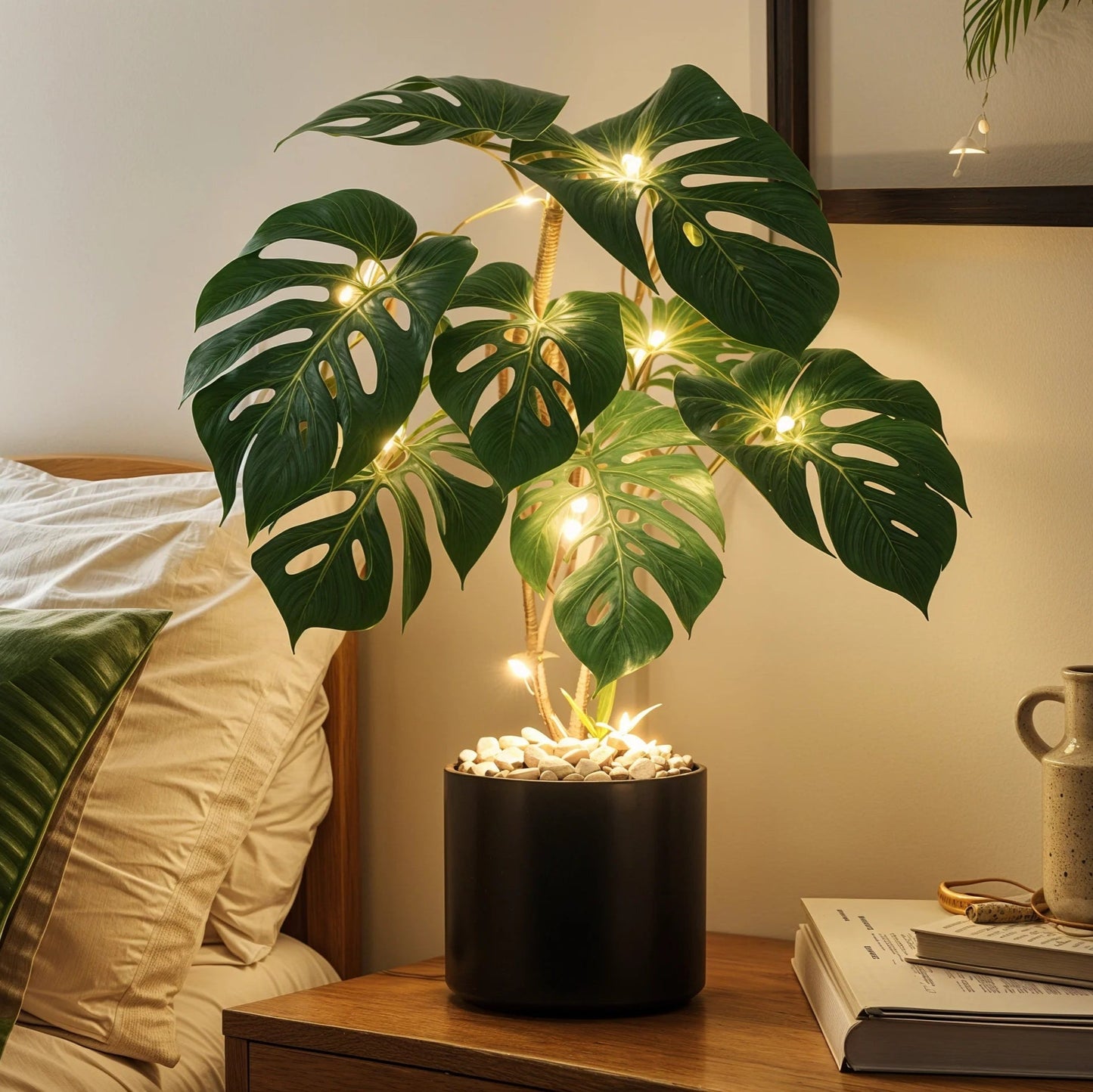 Monstera-Lampe | LED Tischleuchte mit Tropischem Flair 4
