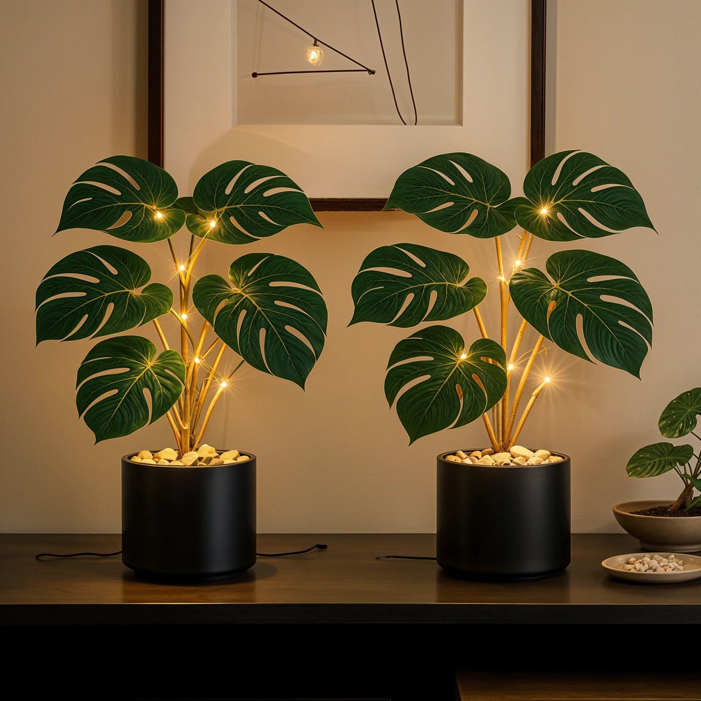 Monstera-Lampe | LED Tischleuchte mit Tropischem Flair 6