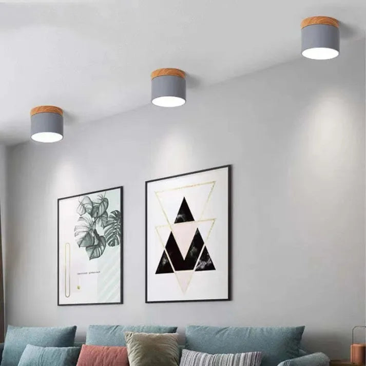 Skandinavische LED-Deckenleuchte im Zylinderdesign | Energieeffiziente Deckenlampe für Wohnzimmer und Flure-5