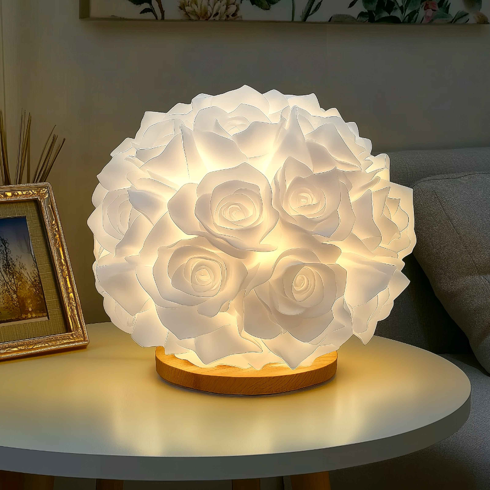 Natural Glow Rose Lamp | LED Tischlampe 1