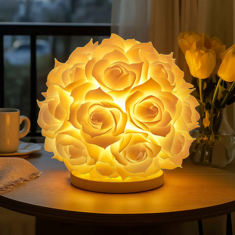 Natural Glow Rose Lamp | LED Tischlampe 2