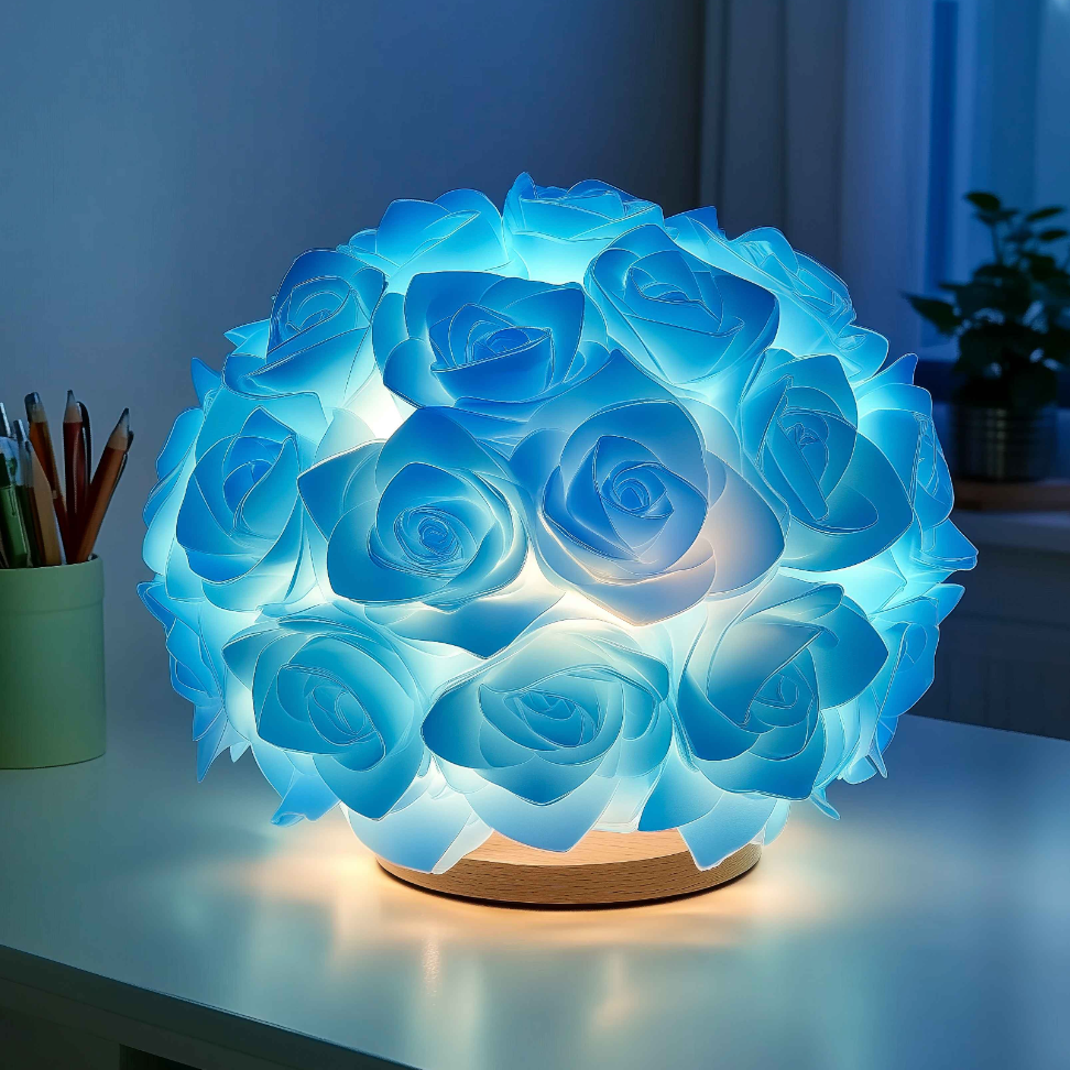 Natural Glow Rose Lamp | LED Tischlampe 3