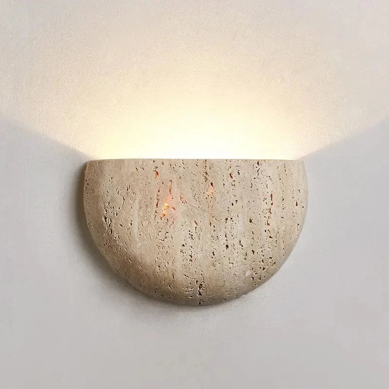 Naturstein LED Wandleuchte Halbkreis | Wandleuchte Innen 1