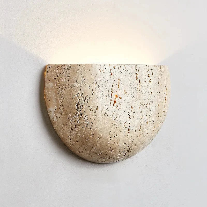 Naturstein LED Wandleuchte Halbkreis | Wandleuchte Innen 2