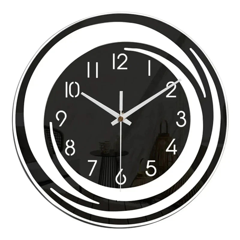NoirTime | Moderne Schwarz Acryl Wanduhr 1