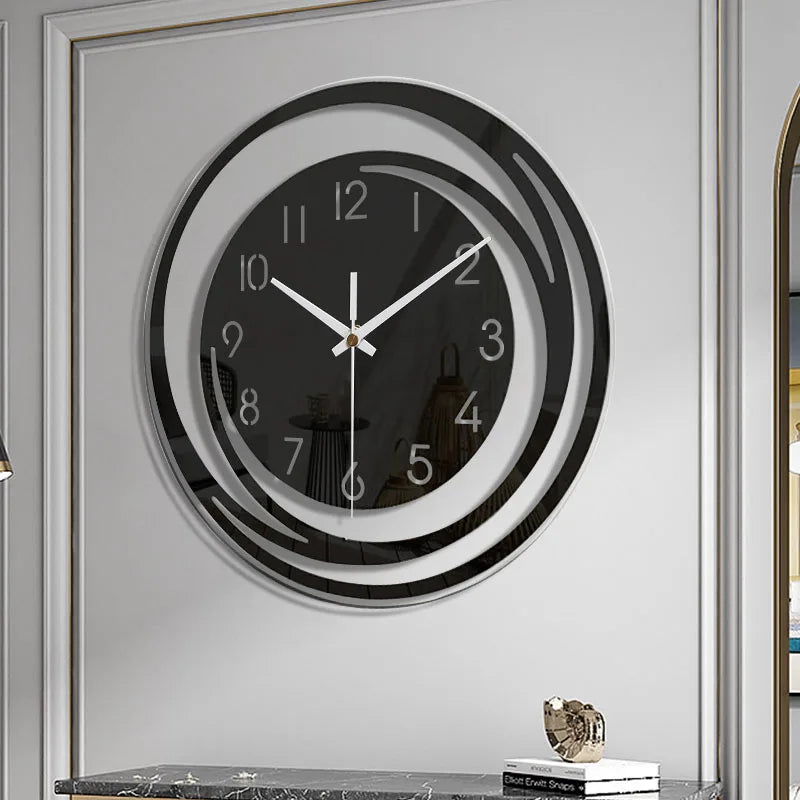NoirTime | Moderne Schwarz Acryl Wanduhr 2