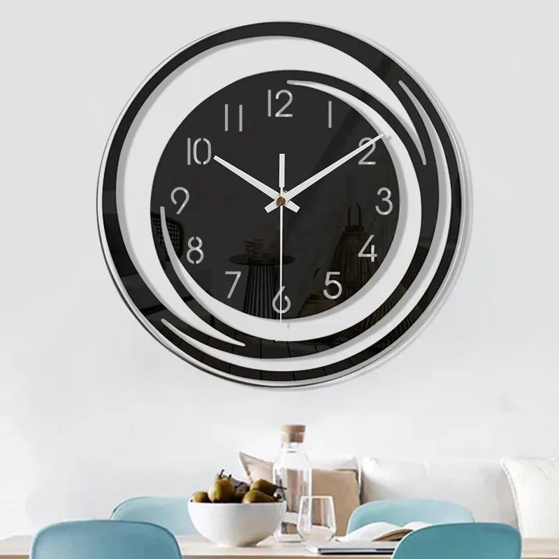 NoirTime | Moderne Schwarz Acryl Wanduhr 3